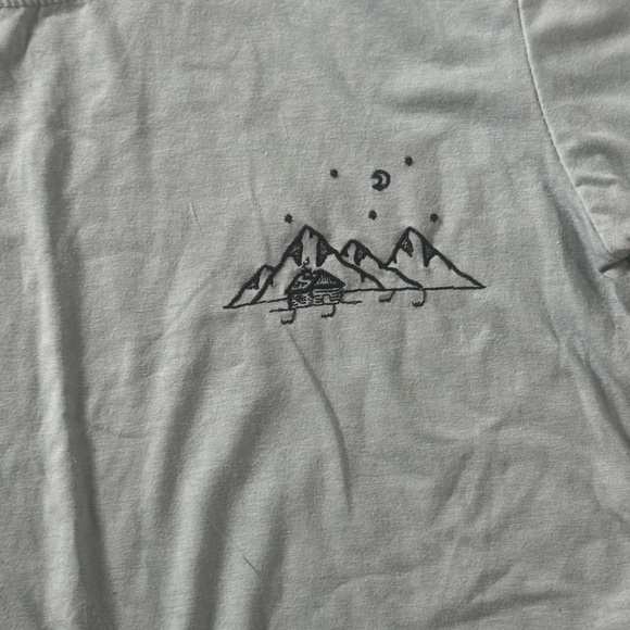 ROMWE Blue Graphic Crop Top - Picture 2 of 2